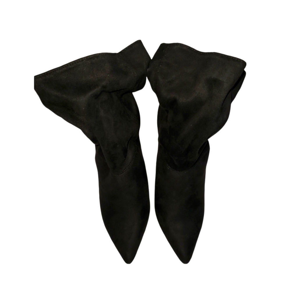 Black Faux Suede Boots